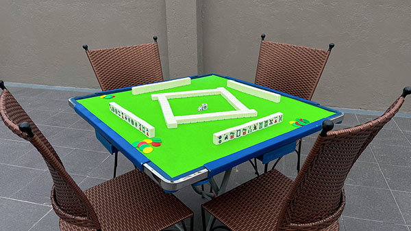 Mahjong Set includes complete tiles, dice, and chips.